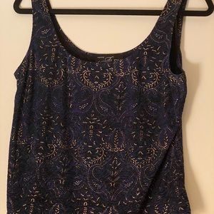 XLP ALEX EVENINGS 2 PIECE NAVY GOLD SPARKLE